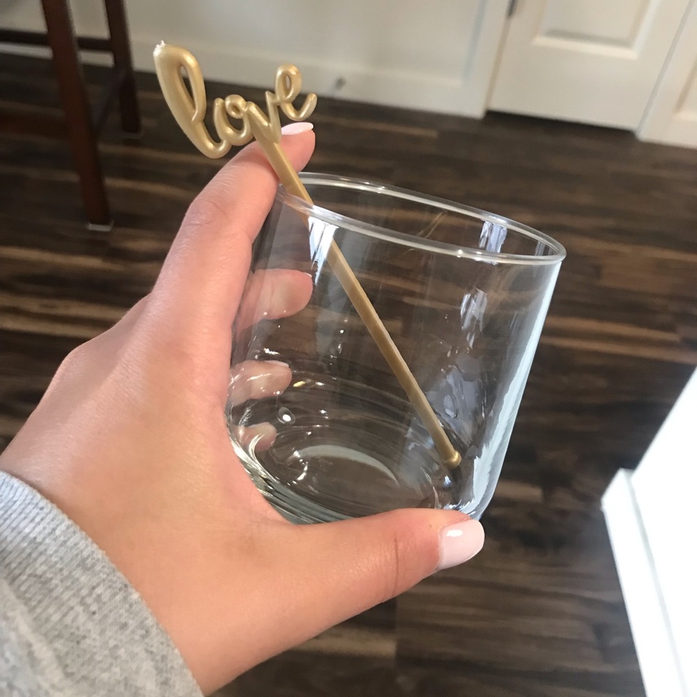LOVE script drink stirrer
